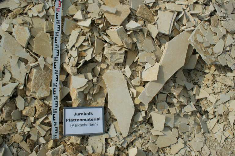 Jurakalk Plattenmaterial (Jura Kalkscherben)